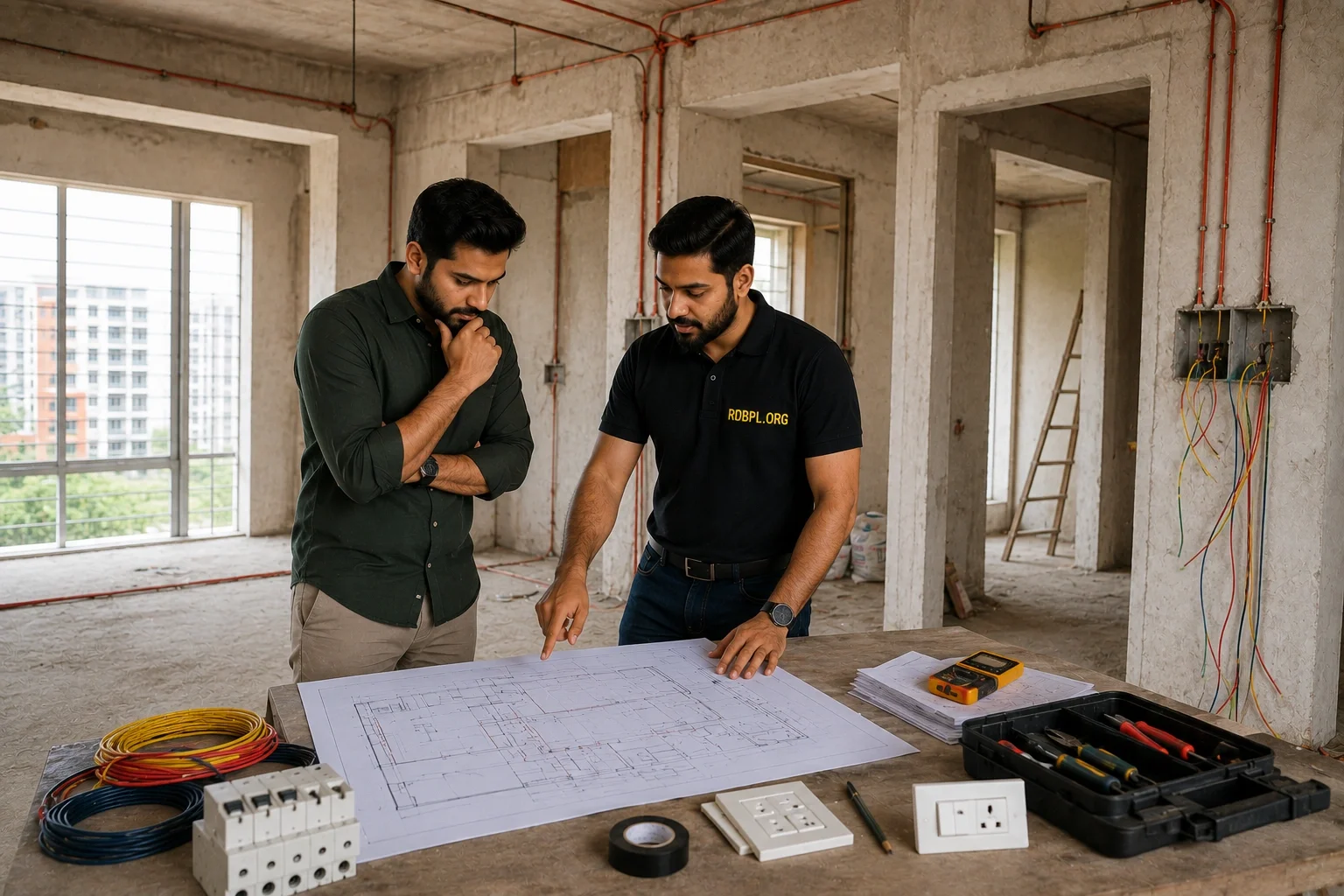 Electrical site inspection in Shaheed Path Lucknow