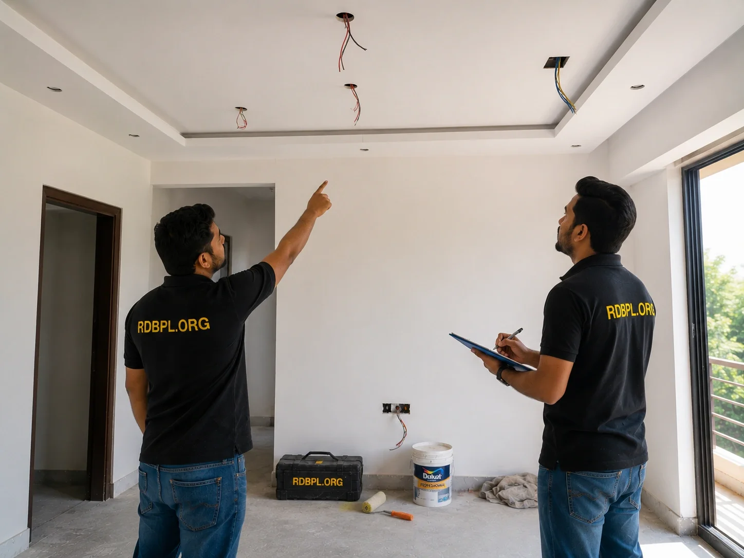 False ceiling site inspection in Shaheed Path Lucknow