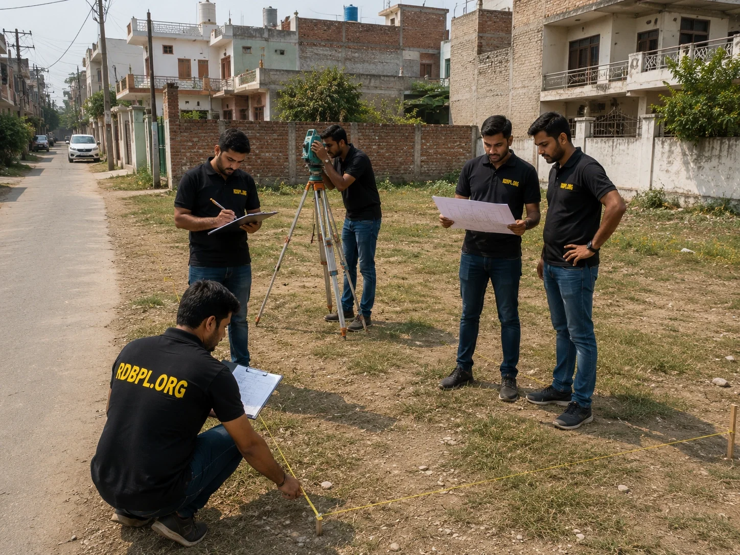 Site inspection and measurement for house map designing