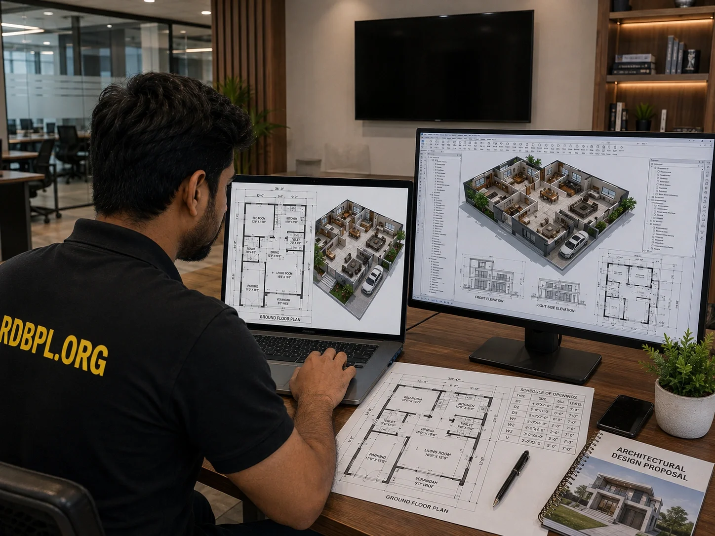 2D and 3D house map designing