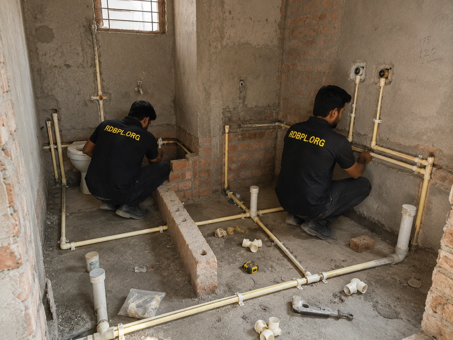 Pipeline installation plumbing work in Shaheed Path Lucknow