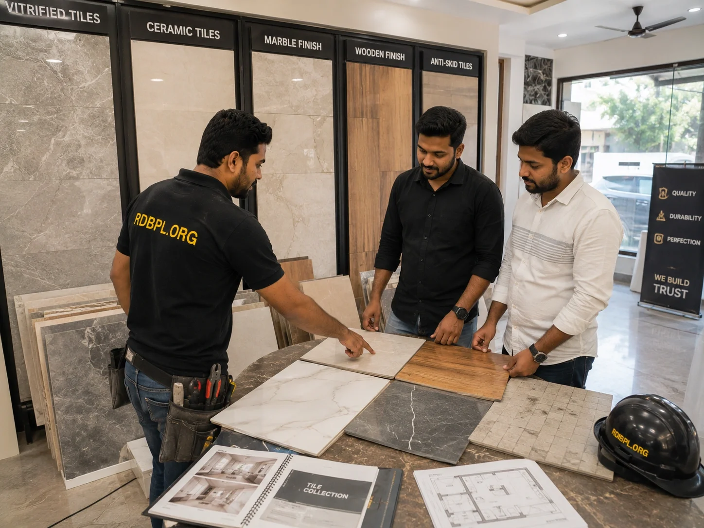 Tiles flooring design and material selection in Shaheed Path Lucknow