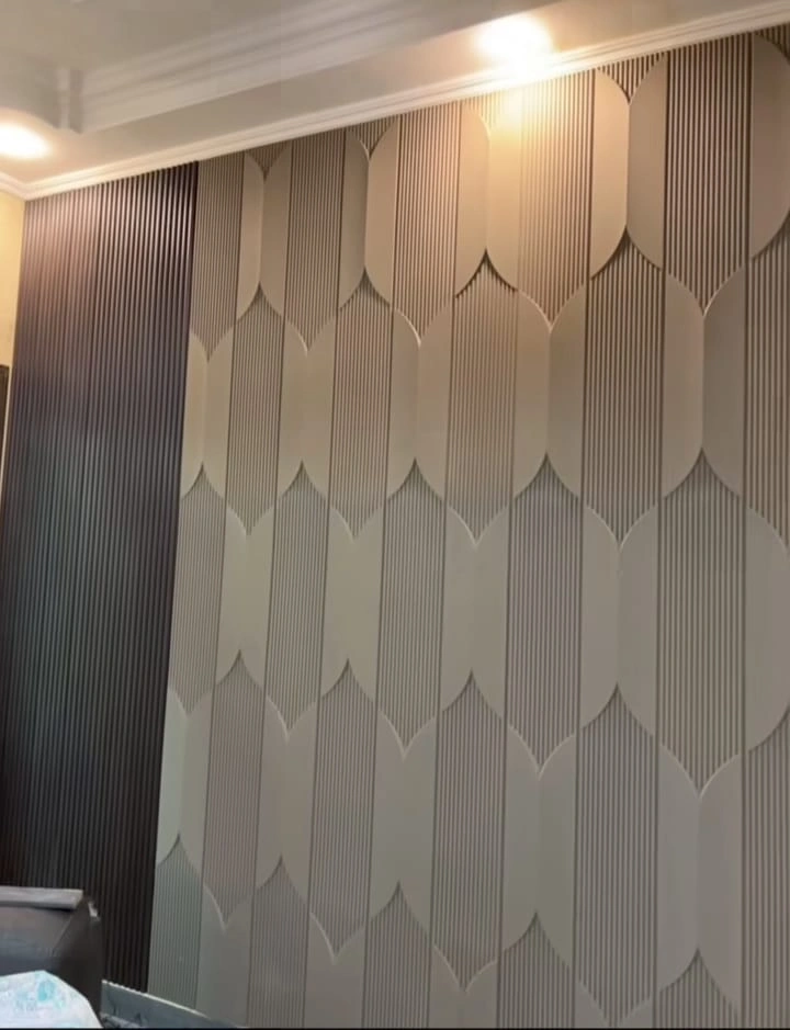 Modern interior PVC wall panel installation for residential homes in Shaheed Path Lucknow