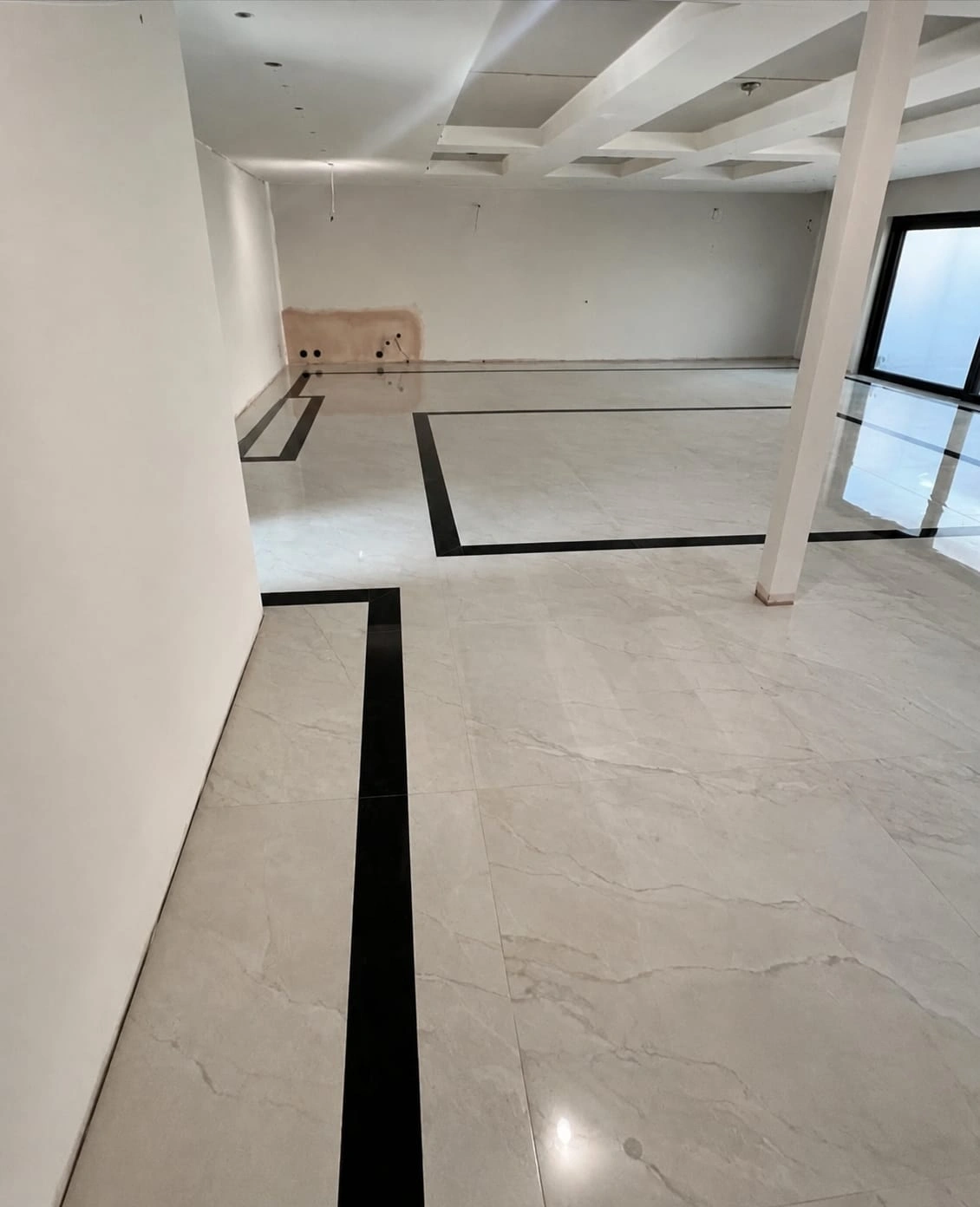 Luxury villa 3D epoxy floor design in Sushant Golf City Lucknow