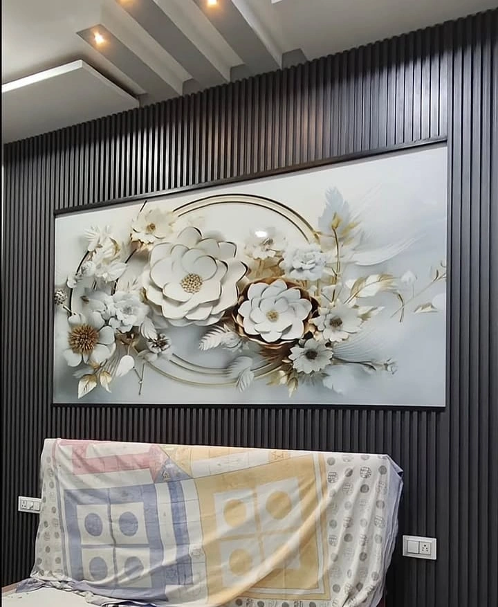 Decorative PVC wall panel work and modern wall finishing service in Shaheed Path Lucknow