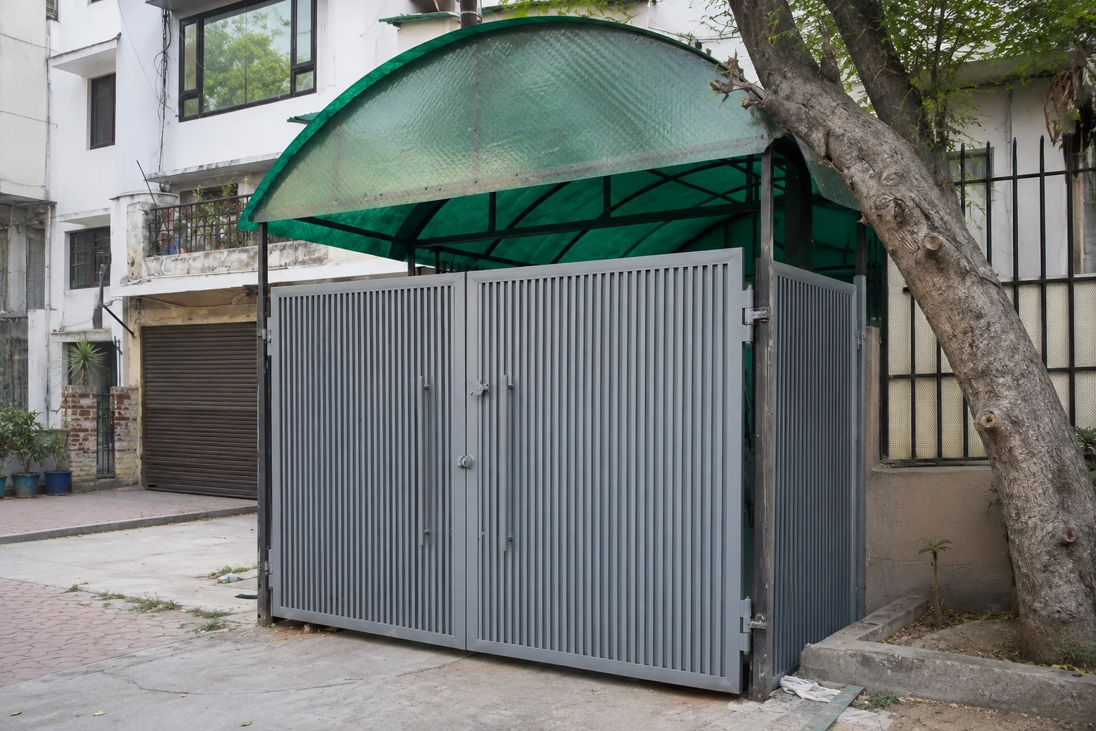 Professional boundary wall gate after optimization in Shaheed Path Lucknow