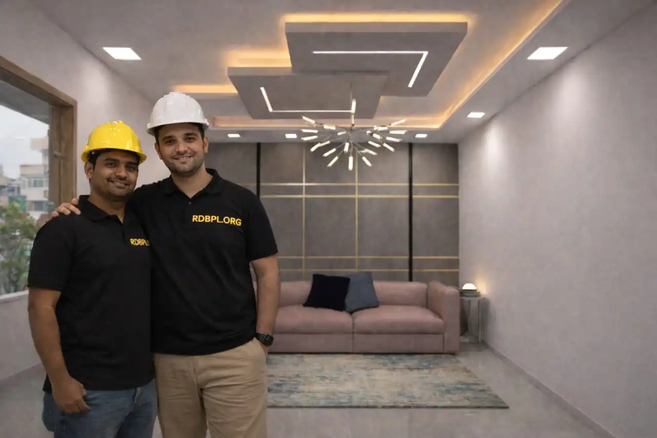 LED false ceiling installation in Lucknow with concealed lighting design