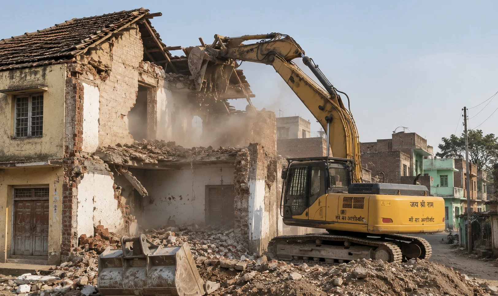house before demolition  in Shaheed Path Lucknow