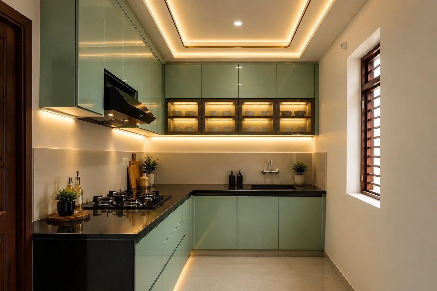 kitchen after modular renovation work in Shaheed Path Lucknow