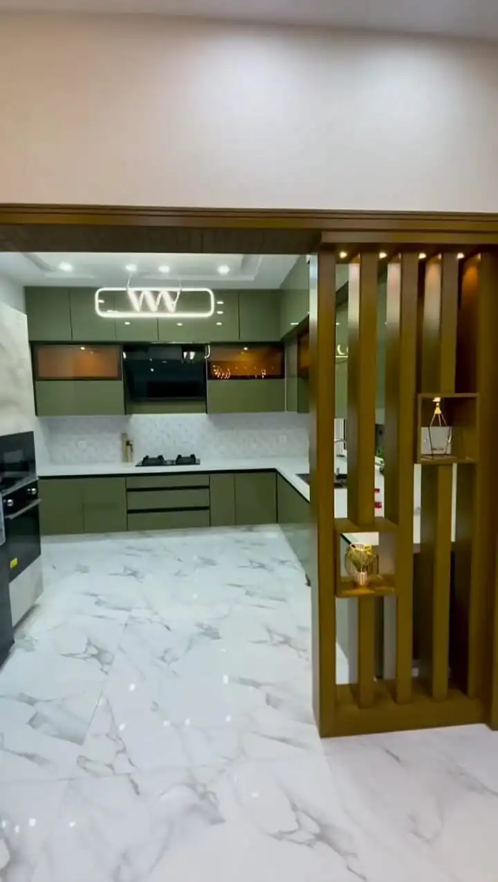 Custom modular kitchen design with premium finish in Lucknow