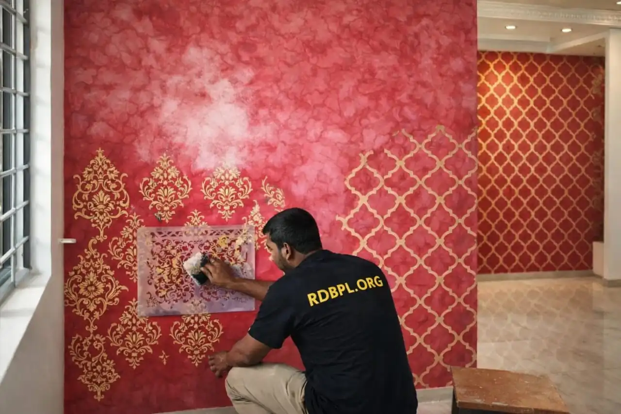 Texture painting service in Lucknow for decorative wall finishes