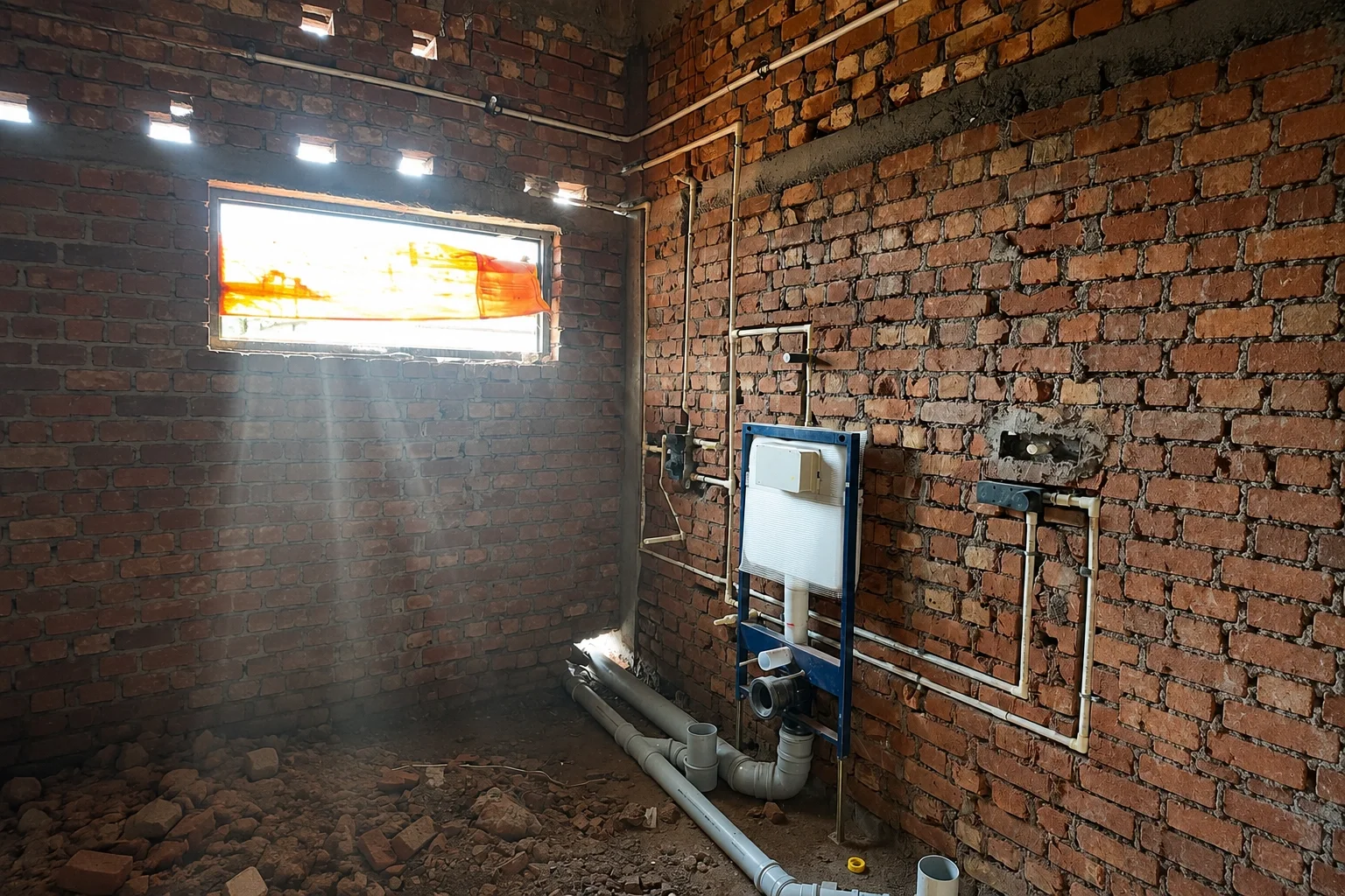  Bathroom before plumbing work in Shaheed Path Lucknow