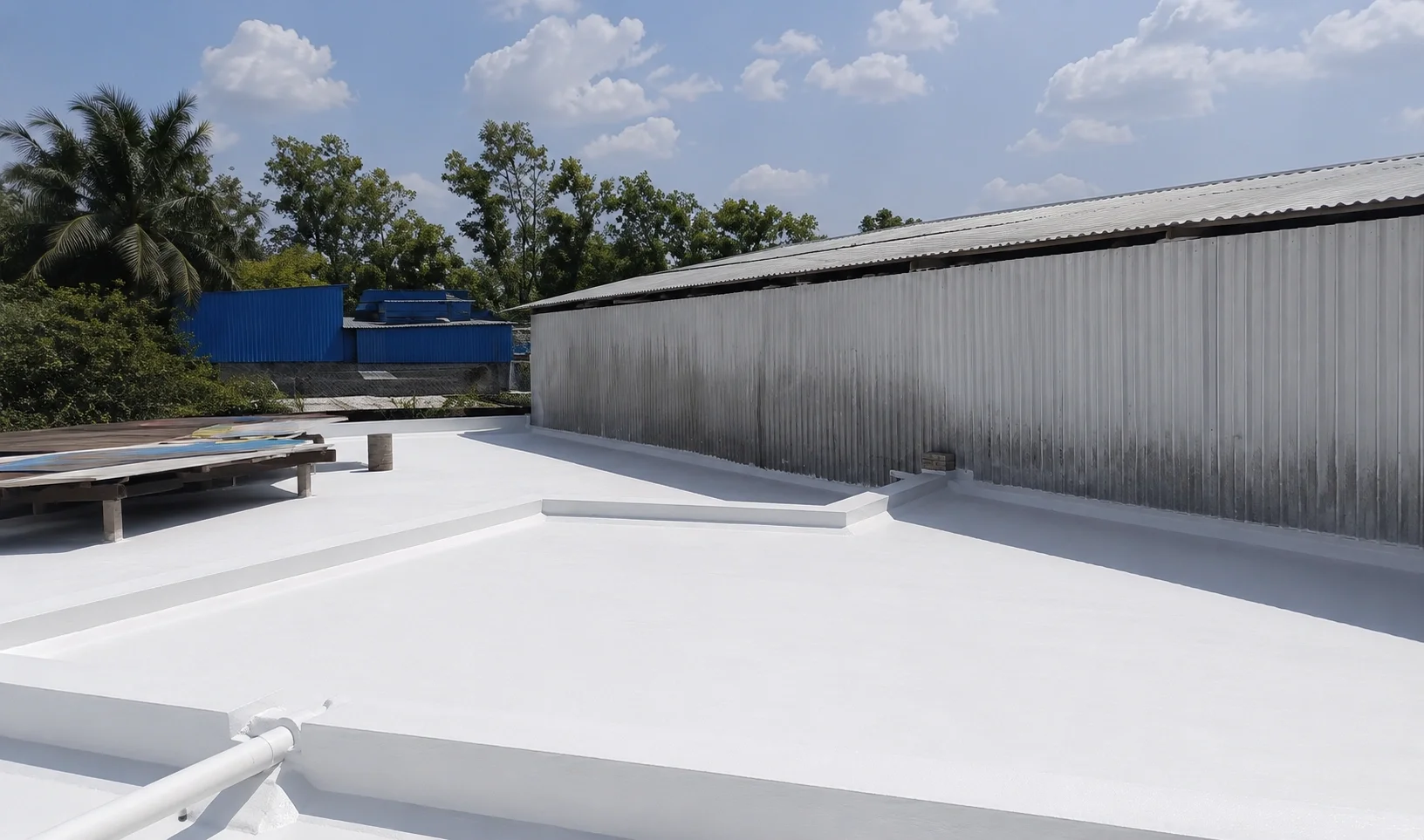 roof condition  after waterproofing work in Shaheed Path Lucknow
